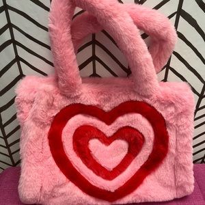 Fuzzy Heart Tote Bag by Skinny Dip